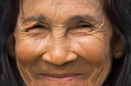 Portrait old woman - close upの写真素材