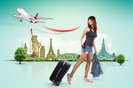 travel the world monument conceptの写真素材