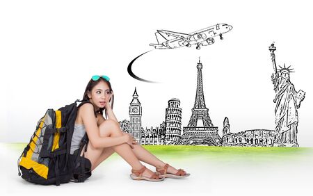 concept traveler womanの写真素材