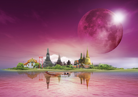 bangkok, thailand, concept "Elements of this image furnished by NASA"の写真素材