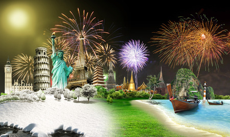 Travel the world monument conceptの写真素材