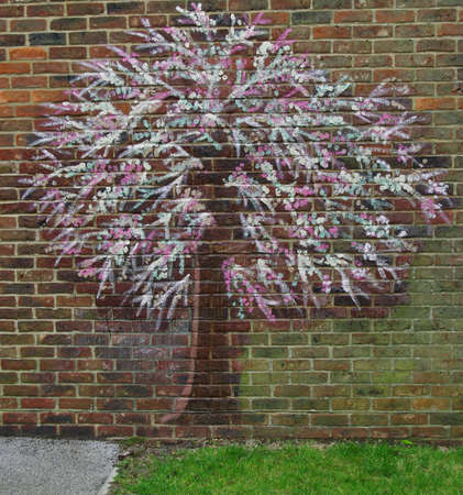 tree art on a wallのeditorial素材