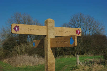 southdowns way finger post or signpostのeditorial素材