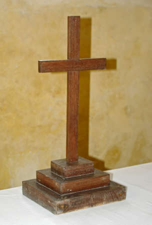 wooden crossの写真素材