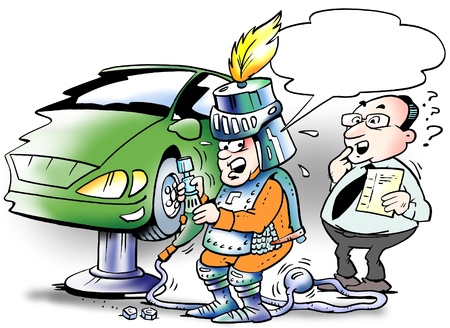 Safety equipment in garages の写真素材