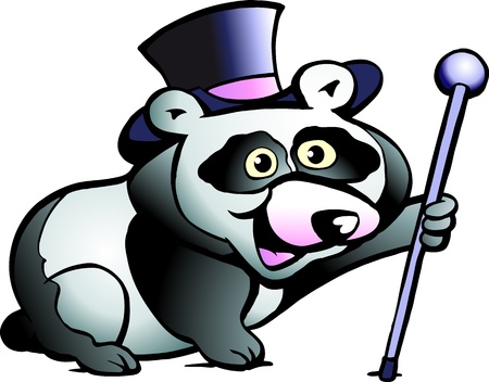 Hand-drawn Vector illustration of an Panda Bearのイラスト素材