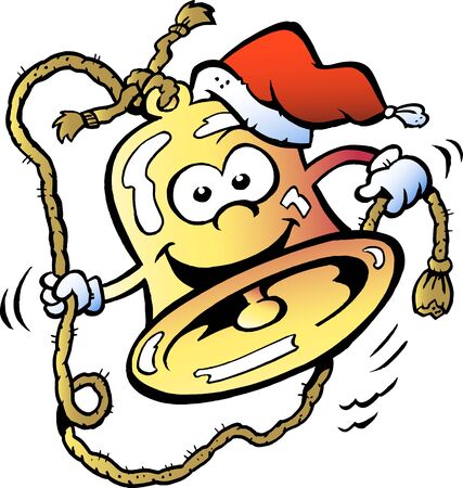 Hand-drawn illustration of an happy christmas bellの写真素材