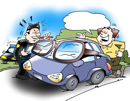 New windshield for visually impaired personsの写真素材