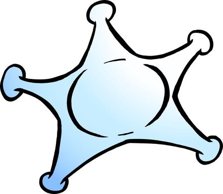 Cartoon Vector illustration of a Sherif Star Symbolのイラスト素材
