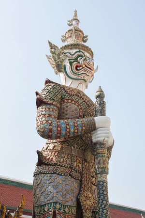 Demon Guardian Wat Phra Kaew Grand Palace Bangkokの写真素材