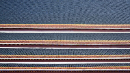 Roof Tile Pattern of Thailandの写真素材
