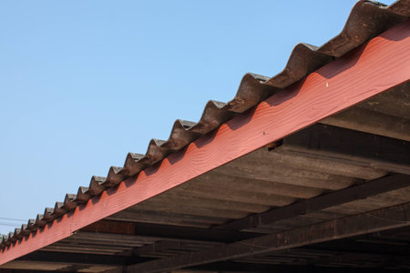 roof image on the blue sky background Image