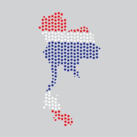 map star thailand on gray backgroundの写真素材