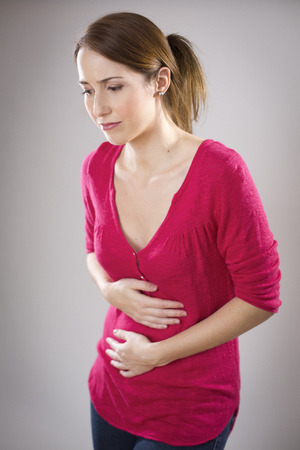 Woman abdominal painの写真素材