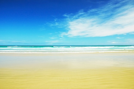 Sunny day on the beachの写真素材