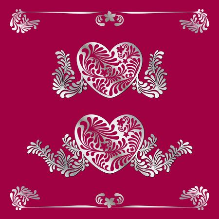 Figure heart pattern for Valentine\\のイラスト素材