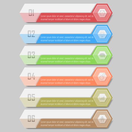 Modern infographics options banner. Vector illustration. can be used for workflow layout, diagram, number options, web design.のイラスト素材