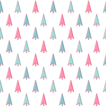 Seamless pattern of Christmas tree vector. Pattern for wrapping paper, design card, wallpaper, album, scrapbook, holiday wrapping paper, fabric, print, t shirt etc.のイラスト素材