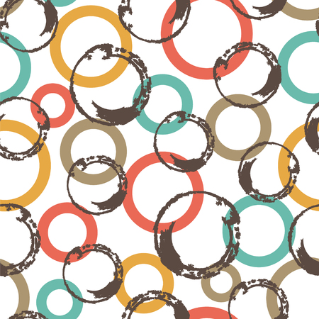 Seamless vector pattern with colorful circles.のイラスト素材