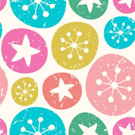 Seamless pattern with abstract circles.のイラスト素材