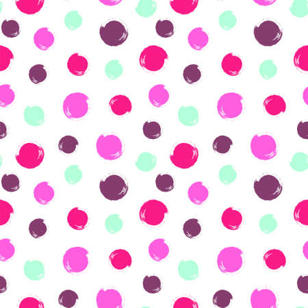 Simple seamless vector pattern with chaotic dots.のイラスト素材