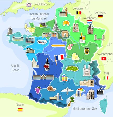 map of franceのイラスト素材