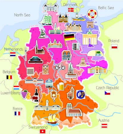 maps of germanyのイラスト素材