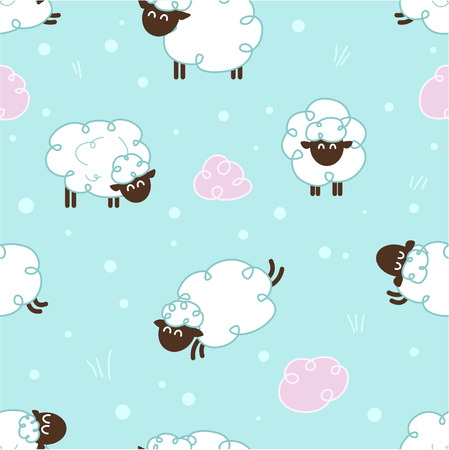 sheep patternのイラスト素材