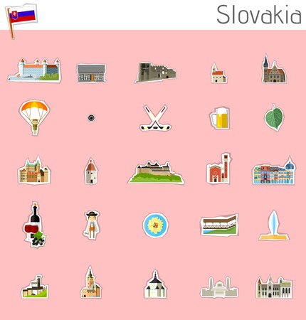Icons of Slovakia.のイラスト素材