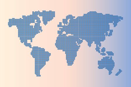 world map vector dotsのイラスト素材
