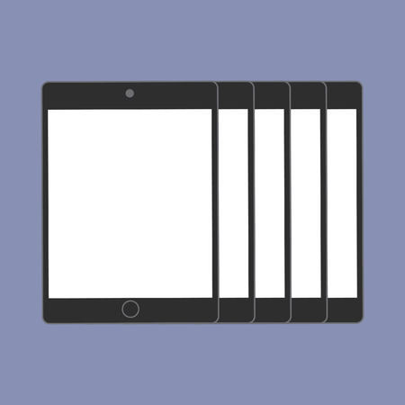 Digital devices generation trend respectively, design for web presentation in vector icon setのイラスト素材