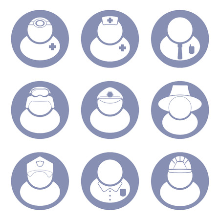People occupations icon set, for design presentation in vectorのイラスト素材