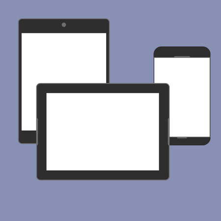 Digital devices generation trend respectively, design for web presentation in vector icon setのイラスト素材