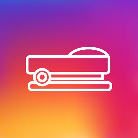 Isolated Sew Outline Symbol On Clean Background. Vector Staple Element In Trendy Style.のイラスト素材