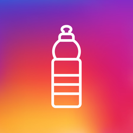 Isolated Drink Outline Symbol On Clean Background. Vector Water Bottle Element In Trendy Style.のイラスト素材