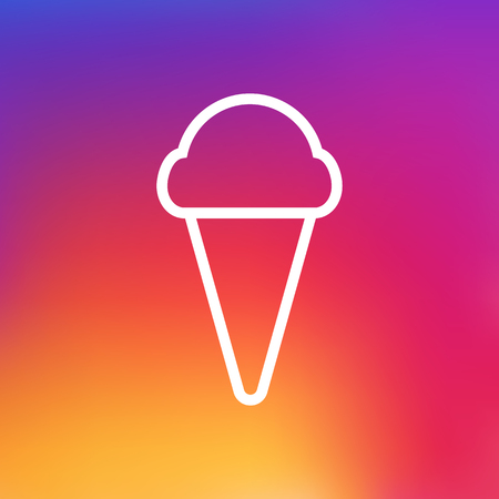 Isolated Sorbet Outline Symbol On Clean Background. Vector Ice Cream Element In Trendy Style.のイラスト素材