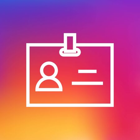 Isolated Data Outline Symbol On Clean Background. Vector Badge Id Element In Trendy Style.