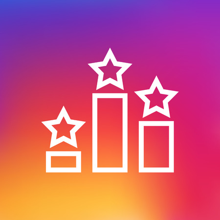 Isolated Ranking Outline Symbol On Clean Background. Vector Columns Element In Trendy Style.のイラスト素材
