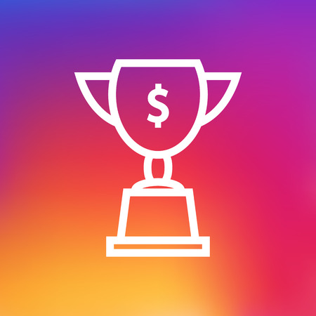 Isolated Goblet Outline Symbol On Clean Background. Vector Achievement Element In Trendy Style.のイラスト素材