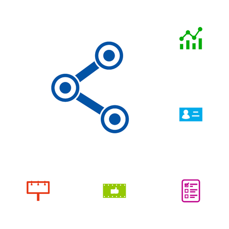 Set Of 6 Trade Icons Set.Collection Of Id, Customer Summary, Like And Other Elements.のイラスト素材