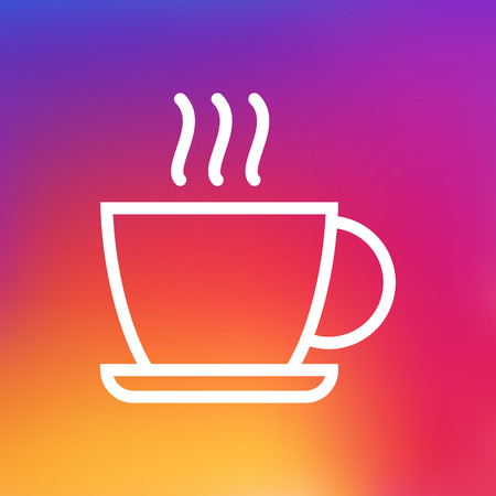 Isolated Cup Outline Symbol On Clean Background. Vector Hot Drink Element In Trendy Style.のイラスト素材