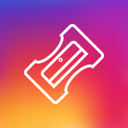 Isolated Supplies Outline Symbol On Clean Background. Vector Sharpener Element In Trendy Style.のイラスト素材