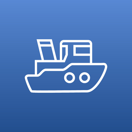 Isolated Boat Outline Symbol On Clean Background.のイラスト素材