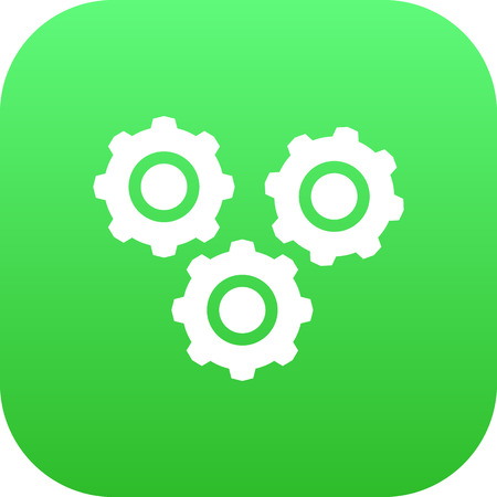 Isolated Working Process Icon Symbol On Clean Background. Vector Gear Element In Trendy Style.のイラスト素材