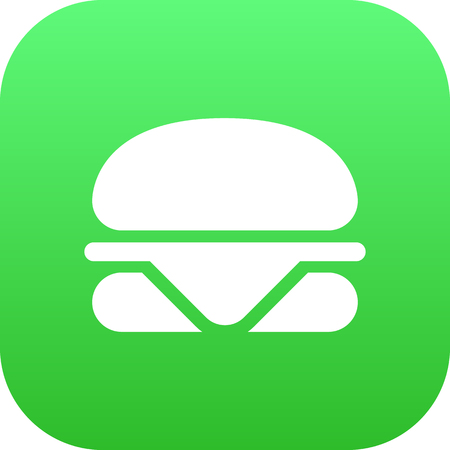 Vector Burger Element In Trendy Style. Isolated Sandwich Icon Symbol On Clean Background. のイラスト素材