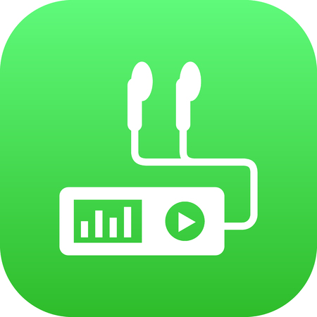 Isolated Mp3 Player Icon Symbol On Clean Background. Vector Audio Device Element In Trendy Style.のイラスト素材