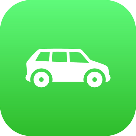 Isolated Car Icon Symbol On Clean Background. Vector Automobile Element In Trendy Style.のイラスト素材