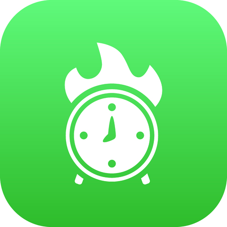 Isolated Deadline Icon Symbol On Clean Background. Vector Time In Fire Element In Trendy Style.のイラスト素材