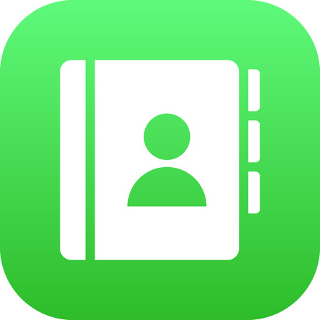 Isolated Telephone Directory Icon Symbol On Clean Background. Vector Address Book Element In Trendy Style.のイラスト素材