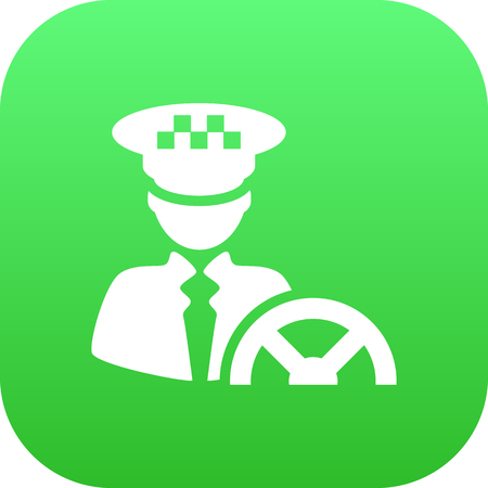 Isolated Taxi Icon Symbol On Clean Background. Vector Driver Element In Trendy Style.のイラスト素材